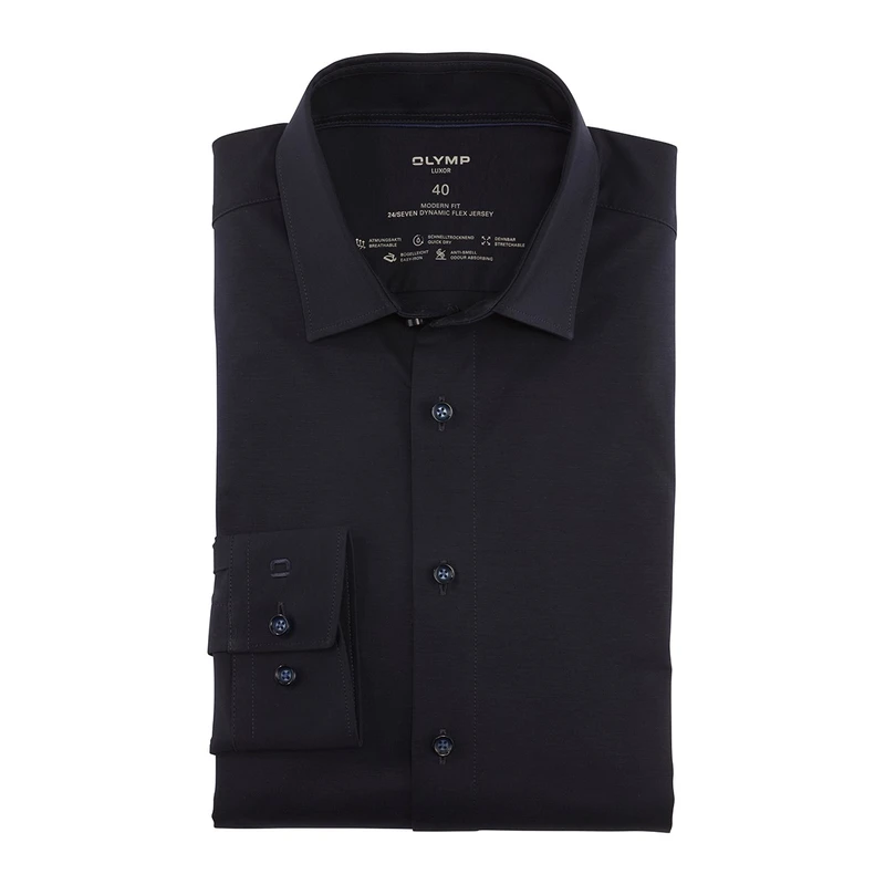 Heren Overhemd 120264 Olymp BLAUW MELE