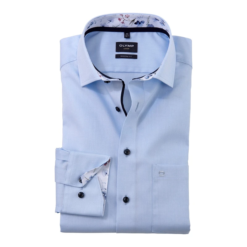 Heren Overhemd 120674 Olymp BLEU