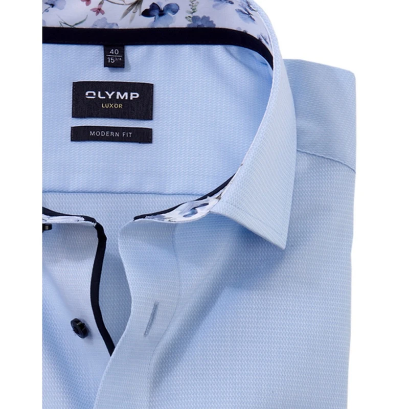 Heren Overhemd 120674 Olymp BLEU