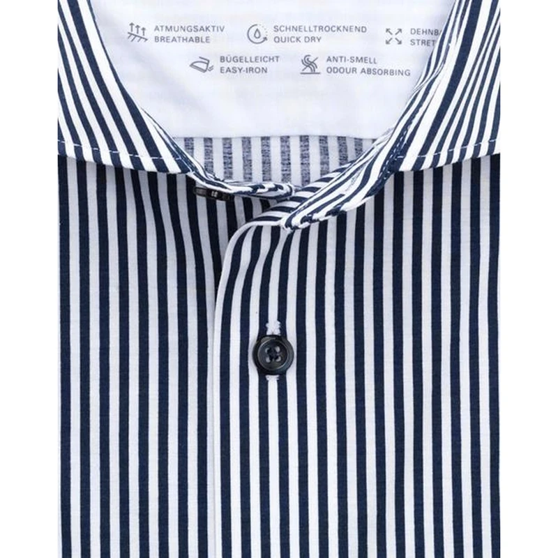 Heren Overhemd 123284 Olymp BLAUW MELE