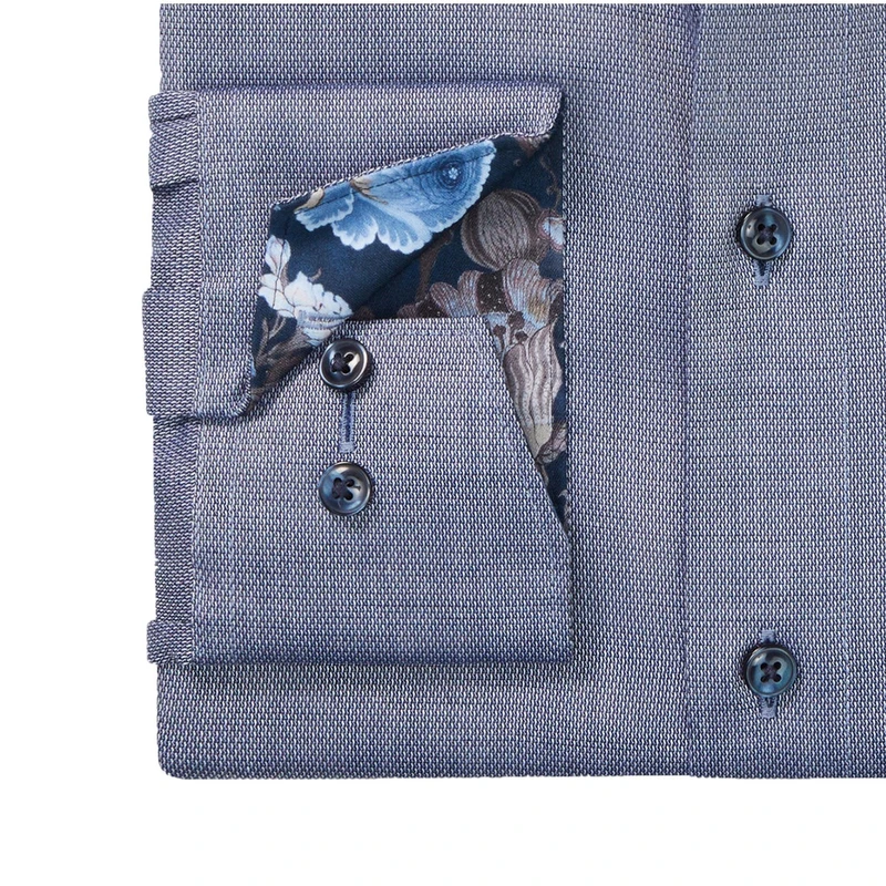 Heren Overhemd 124084 Olymp BLAUW MELE