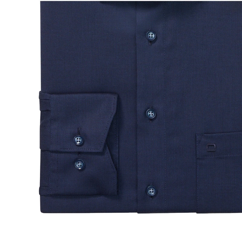Heren Overhemd 126084 Olymp BLAUW MELE