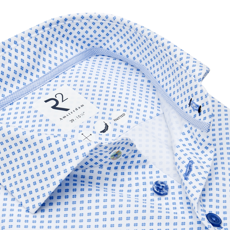 Heren Overhemd 128.WSP.XLS.045 R2 MIDDEN BLAUW