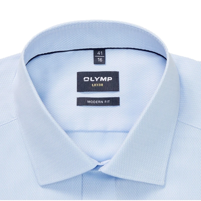 Heren Overhemd 128084 Olymp BLEU