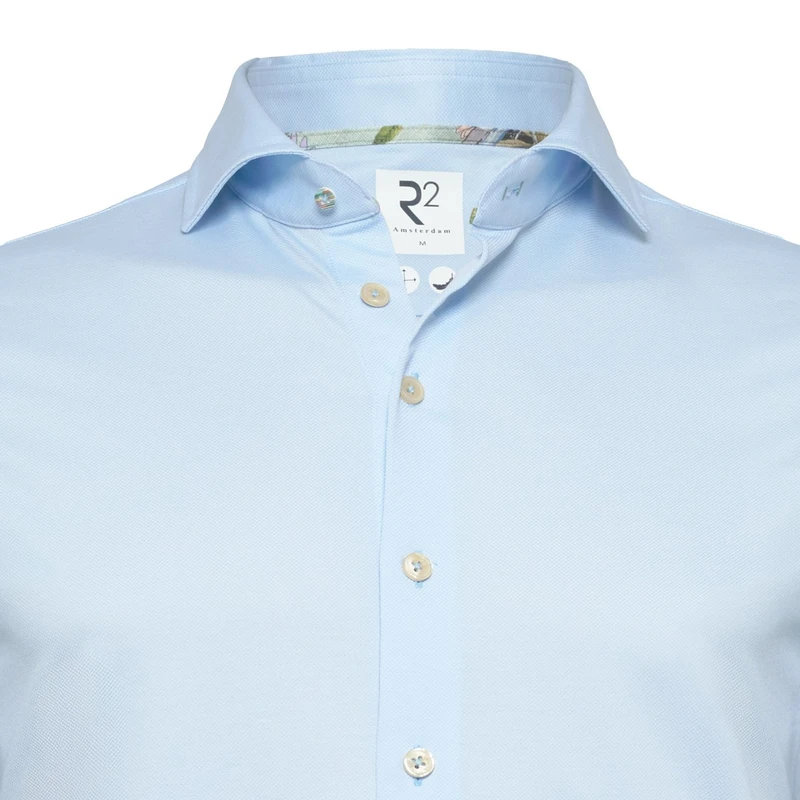 Heren Overhemd 129.WSPSS.001 R2 MIDDEN BLAUW