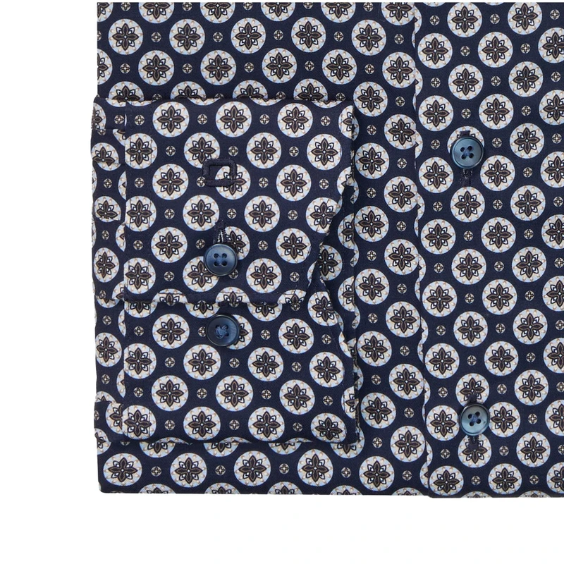 Heren Overhemd 131484 Olymp BLAUW MELE