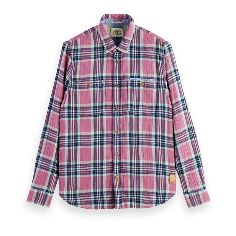 Heren Overhemd 169710 Scotch & Soda BLAUW DESSIN