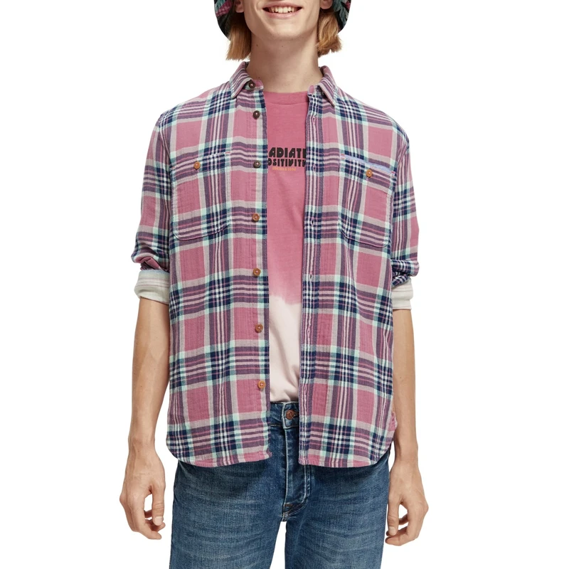 Heren Overhemd 169710 Scotch & Soda BLAUW DESSIN