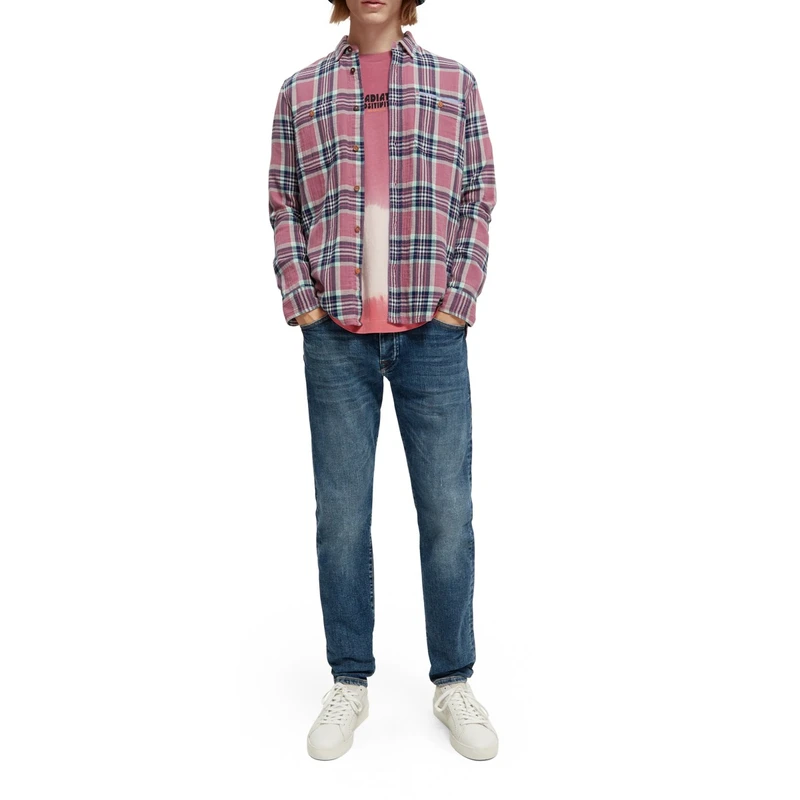 Heren Overhemd 169710 Scotch & Soda BLAUW DESSIN