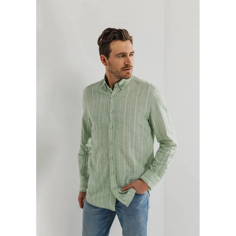Heren Overhemd 21215298 State of Art GROEN