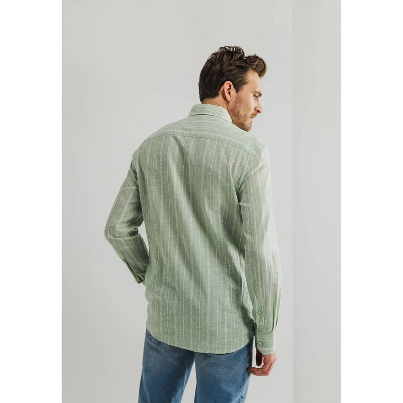 Heren Overhemd 21215298 State of Art GROEN