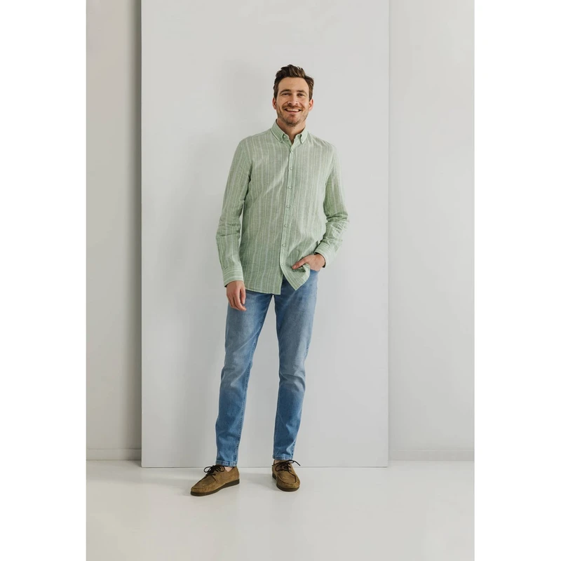 Heren Overhemd 21215298 State of Art GROEN