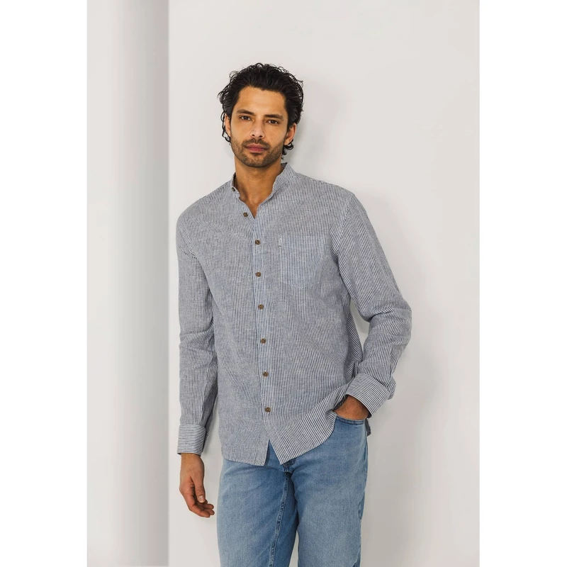 Heren Overhemd 21215354 State of Art BLAUW DESSIN