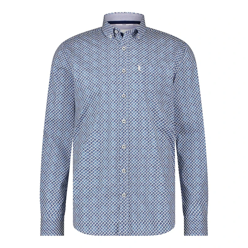 Heren Overhemd 21415236 State of Art BLAUW DESSIN