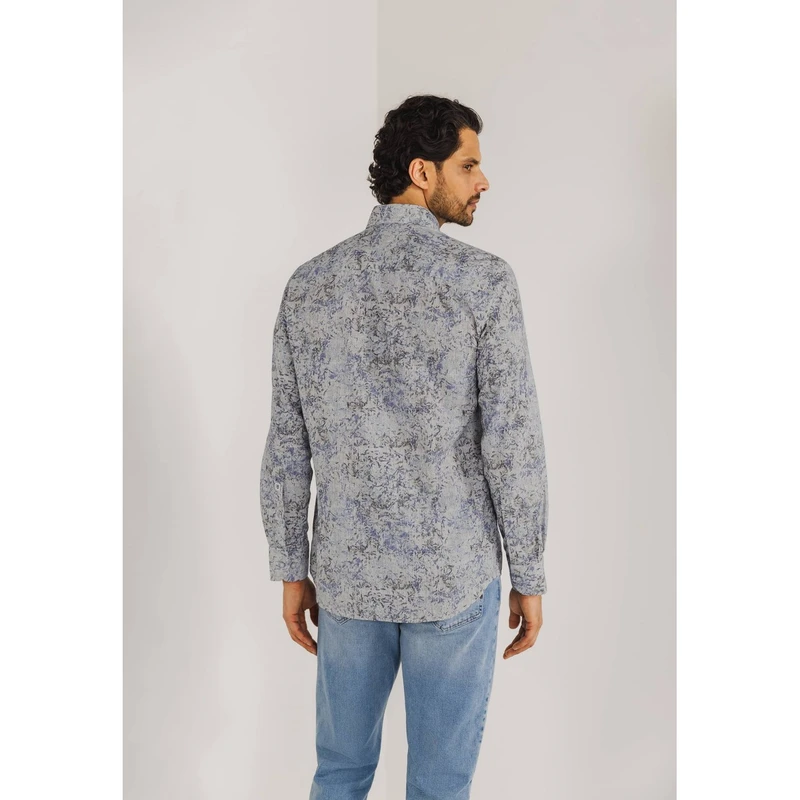 Heren Overhemd 21415314 State of Art MIDDEN BLAUW