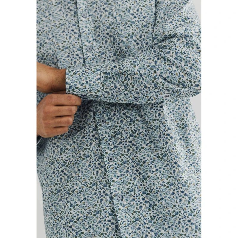 Heren Overhemd 21415344 State of Art BLAUW DESSIN