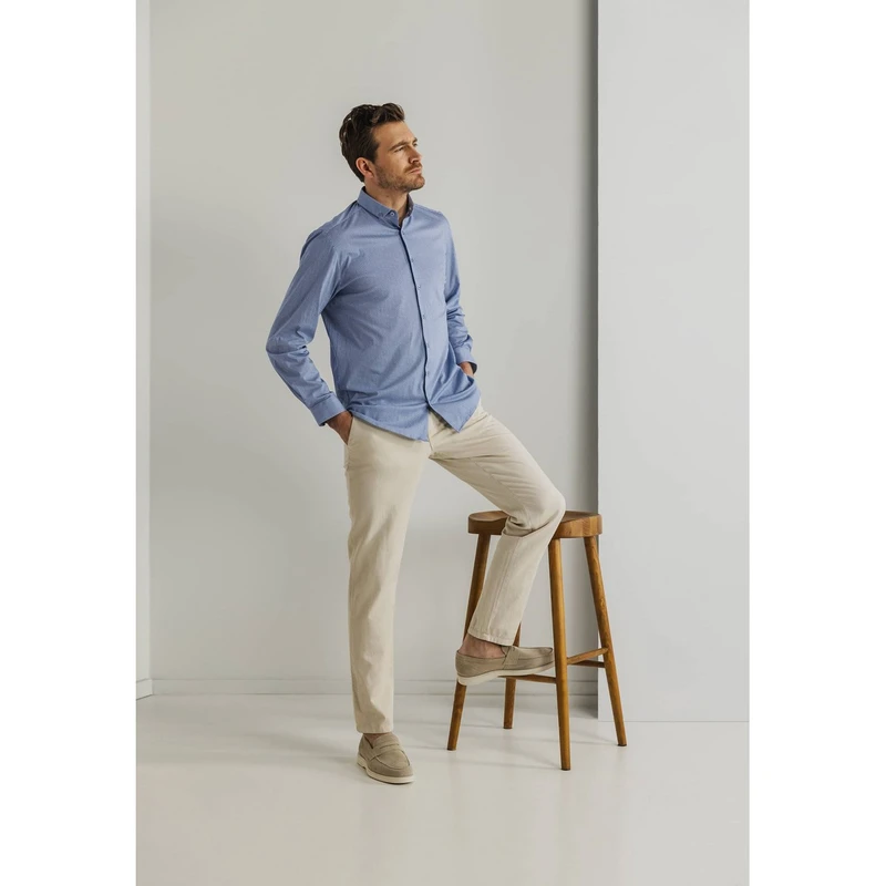 Heren Overhemd 21415380 State of Art BLAUW DESSIN