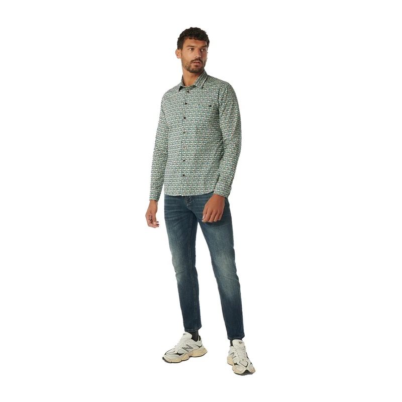 Heren Overhemd 23450121 No Excess MIDDEN GRIJS