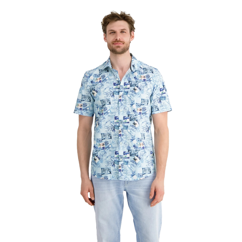 Heren Overhemd 2552335 Lerros ROYAL BLUE