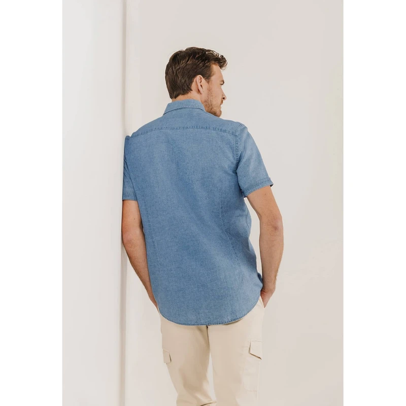 Heren Overhemd 26115339 State of Art MIDDEN BLAUW