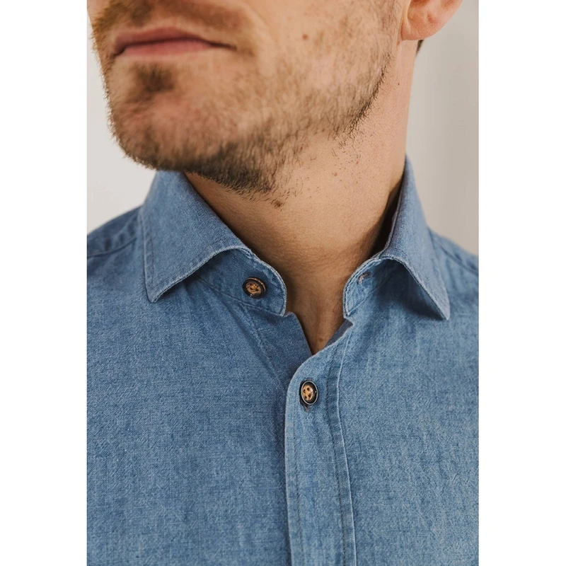 Heren Overhemd 26115339 State of Art MIDDEN BLAUW
