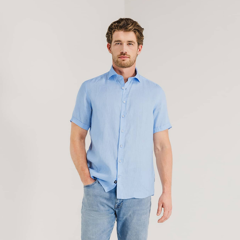 Heren Overhemd 26115343 State of Art MIDDEN BLAUW