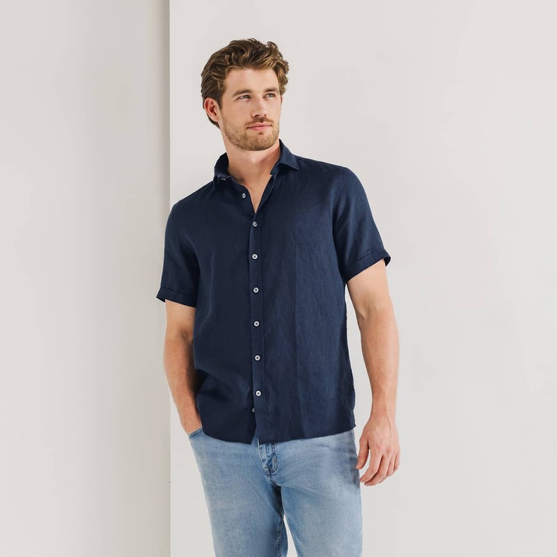 Heren Overhemd 26115343 State of Art NAVY