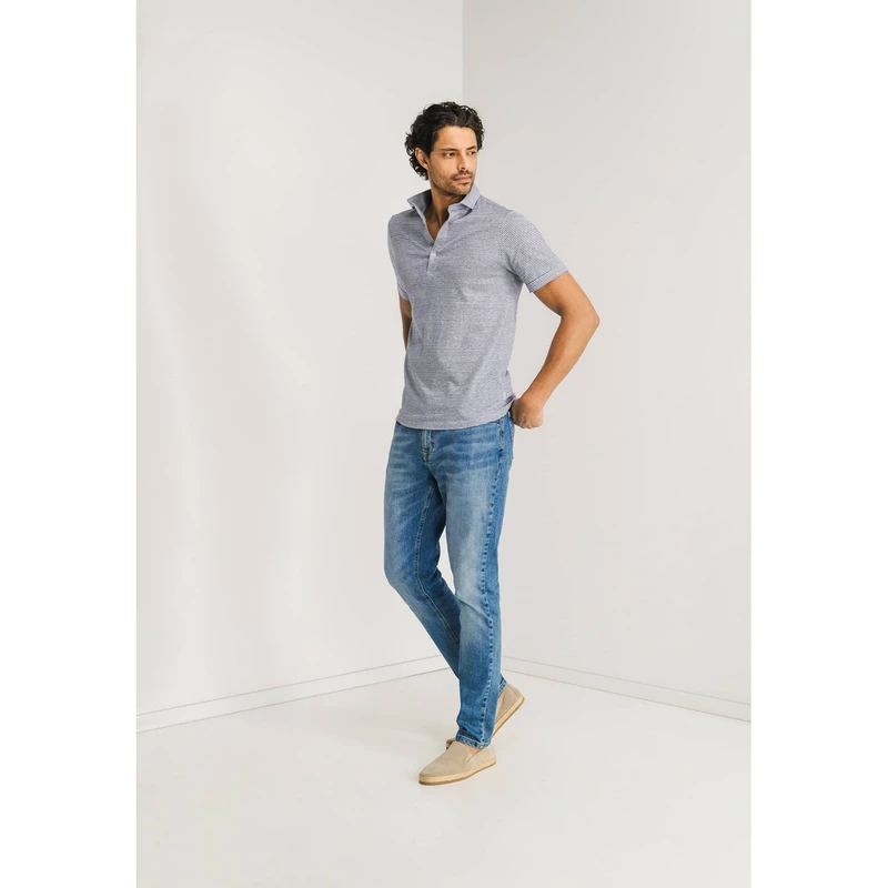 Heren Overhemd 26215383 State of Art BLAUW DESSIN