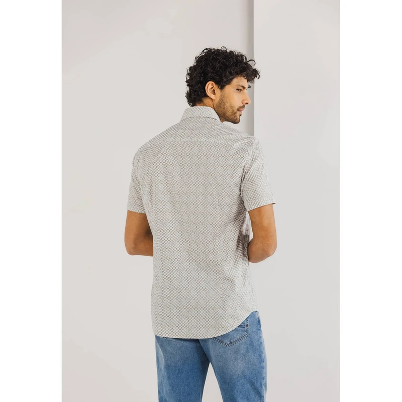Heren Overhemd 26415227 State of Art WIT DESSIN