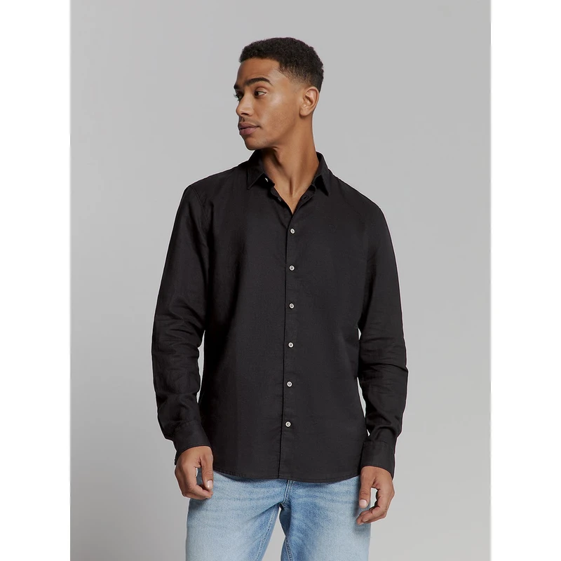 Heren Overhemd 27470213SN No Excess ZWART