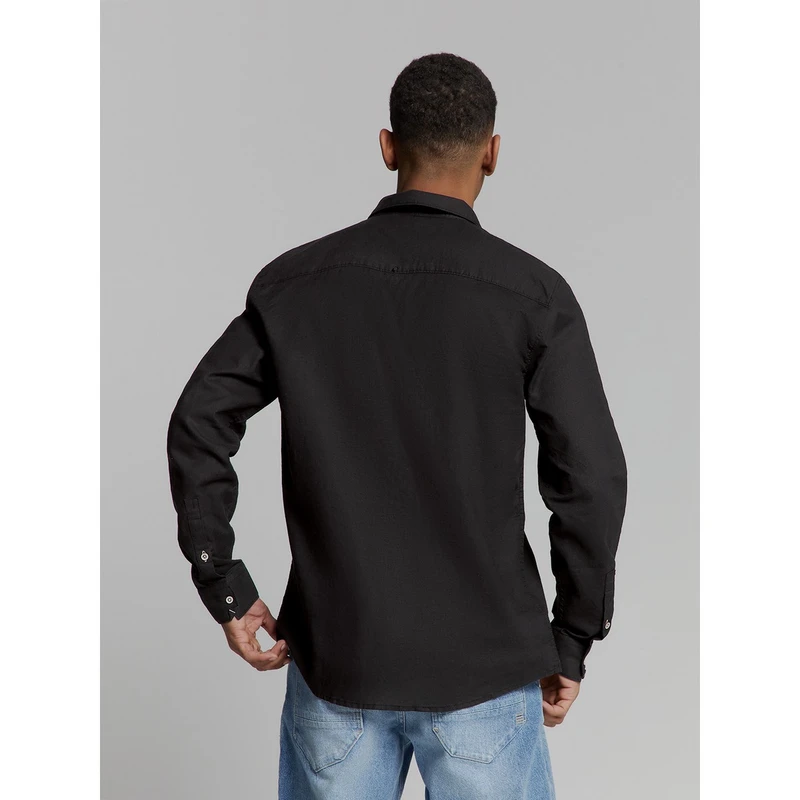 Heren Overhemd 27470213SN No Excess ZWART