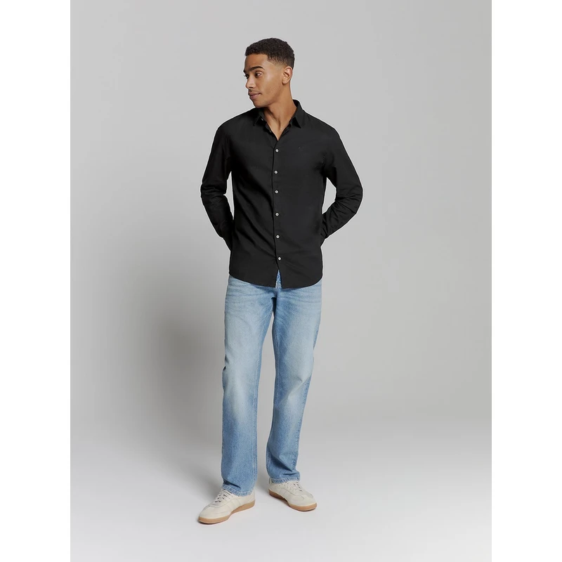 Heren Overhemd 27470213SN No Excess ZWART