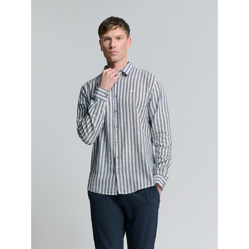 Heren Overhemd 27470224SN No Excess INDIGO BLUE