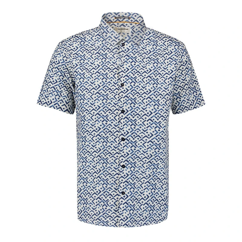 Heren Overhemd 27490395 No Excess INDIGO BLUE