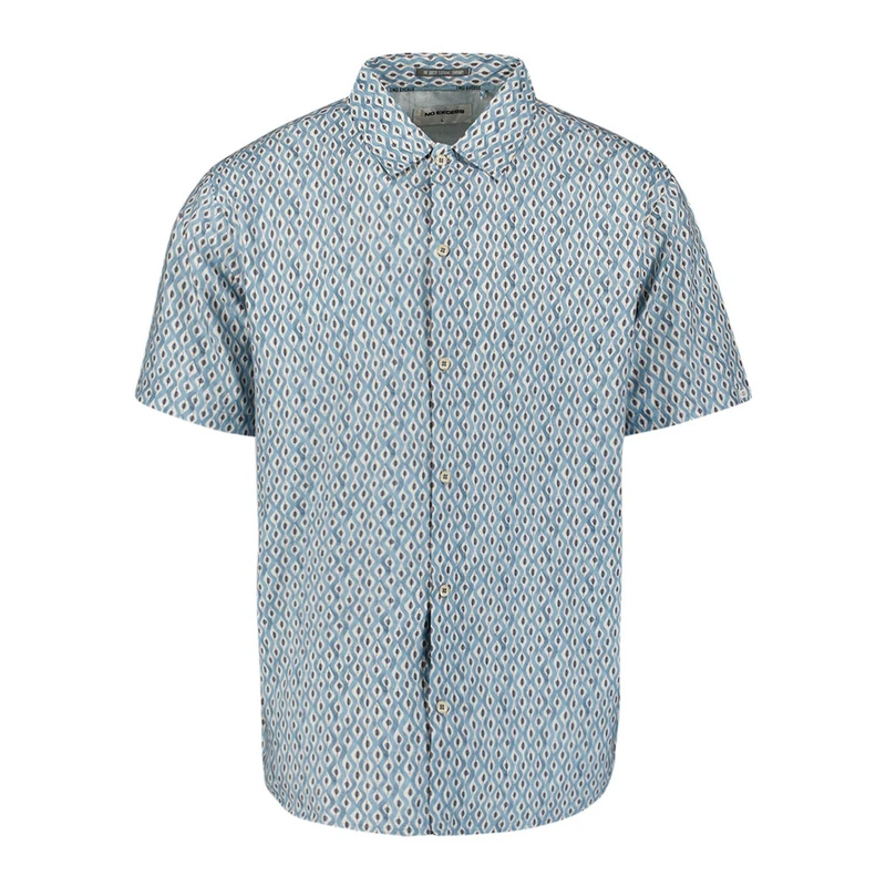 Heren Overhemd 28460434 No Excess MIDDEN BLAUW