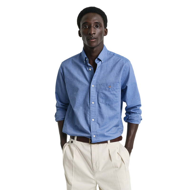 Heren Overhemd 3000200.407 Gant MIDDEN BLAUW