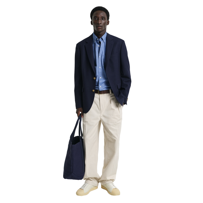Heren Overhemd 3000200.407 Gant MIDDEN BLAUW