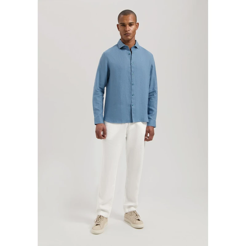 Heren Overhemd 303710 Jagger Dstrezzed BLEU