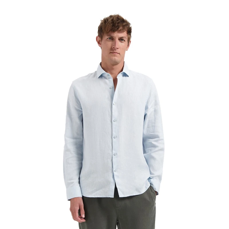 Heren Overhemd 303710 Jagger Dstrezzed BLAUW MELE