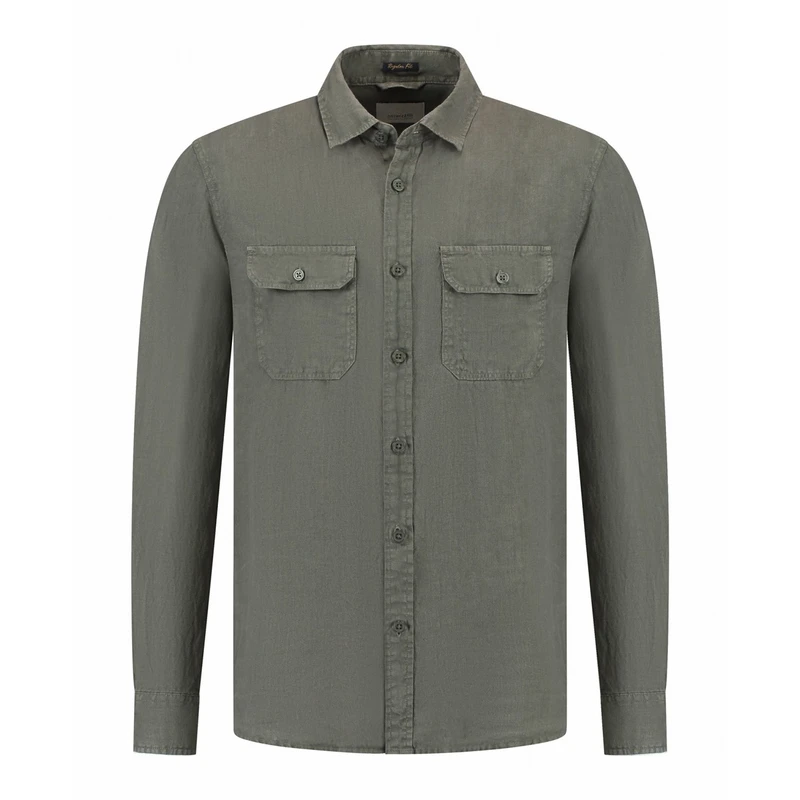 Heren Overhemd 303804 Samson Worker Dstrezzed MIDDEN GRIJS