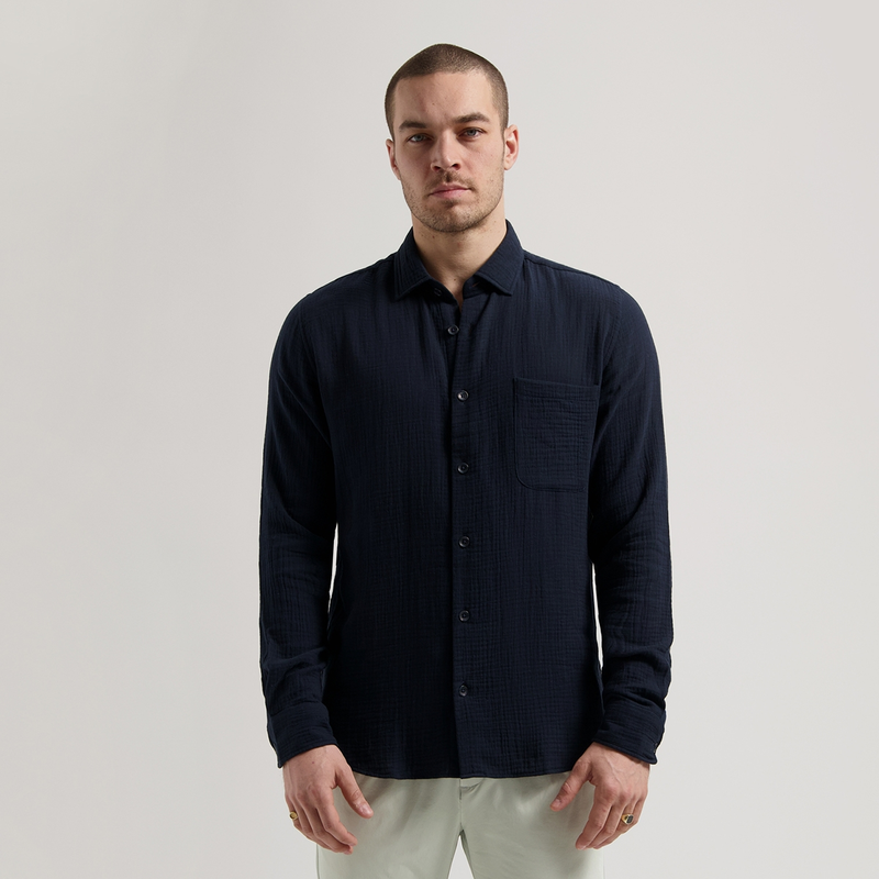 Heren Overhemd 303816 Axton Dstrezzed NAVY