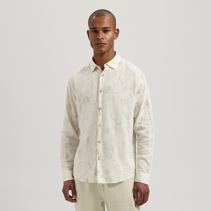 Heren Overhemd 303870 Thomas Dstrezzed OFF-WHITE