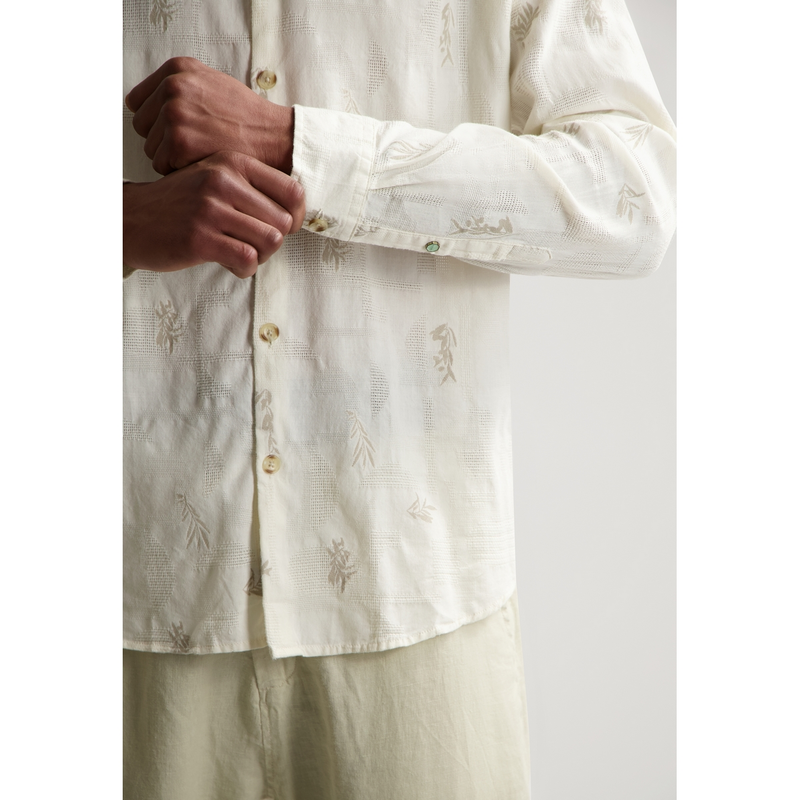 Heren Overhemd 303870 Thomas Dstrezzed OFF-WHITE