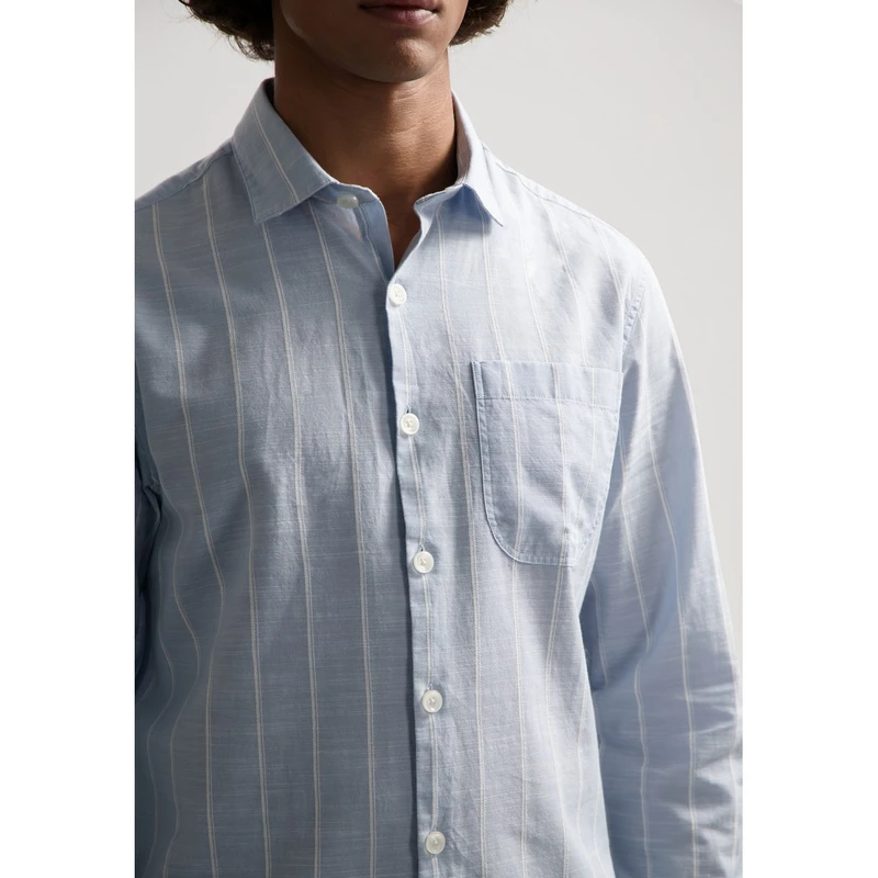 Heren Overhemd 303902 Kratos Dstrezzed BLAUW MELE