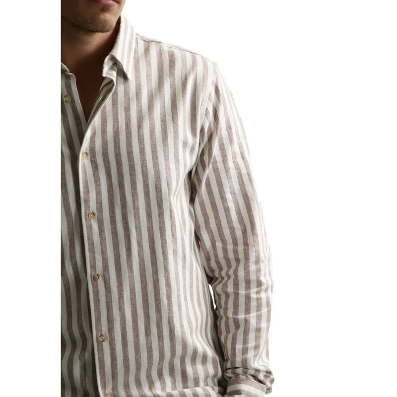 Heren Overhemd 303928 Philip Dstrezzed BEIGE