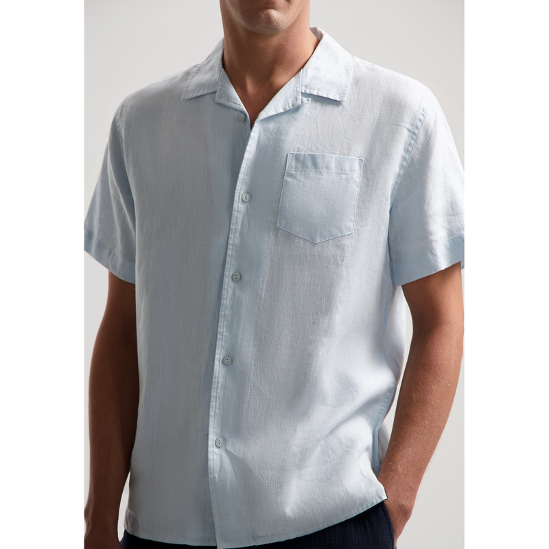 Heren Overhemd 311480 Hero Resort Dstrezzed BLAUW MELE