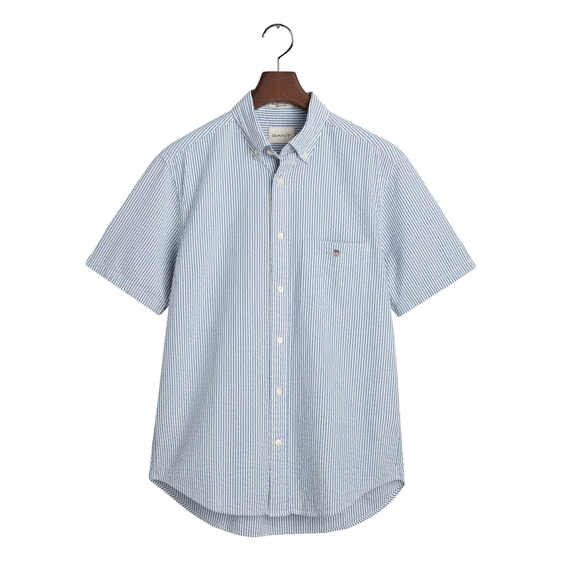 Heren Overhemd 3250050.407 Gant INDIGO BLUE