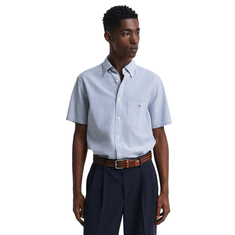 Heren Overhemd 3250050.407 Gant INDIGO BLUE