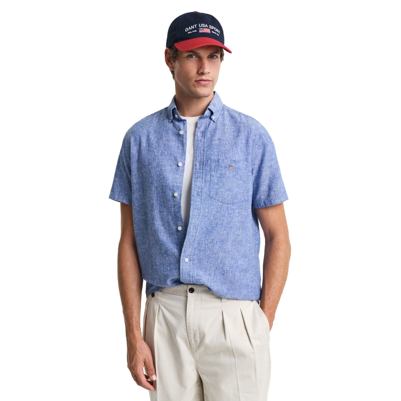 Heren Overhemd 3250083.407 Gant INDIGO BLUE