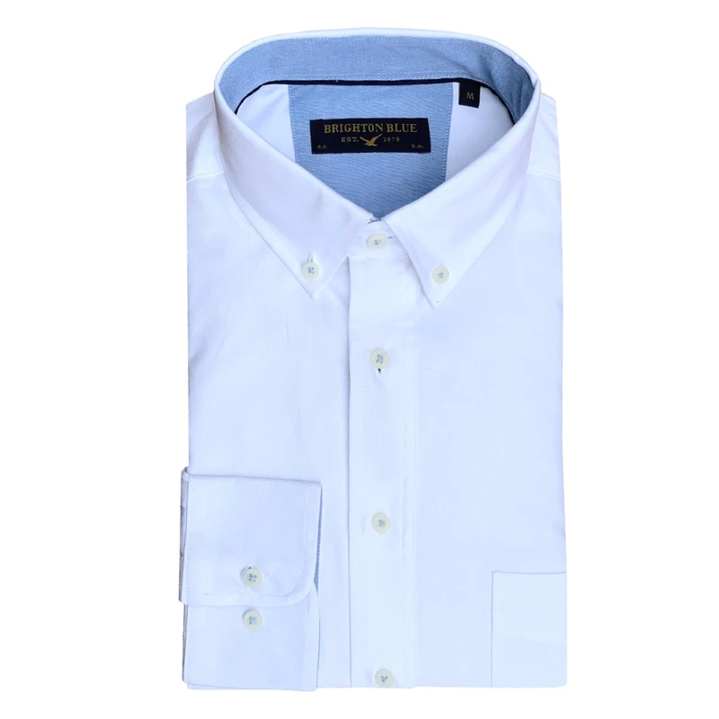 Heren Overhemd 327670-12 Brighton Blue Wit